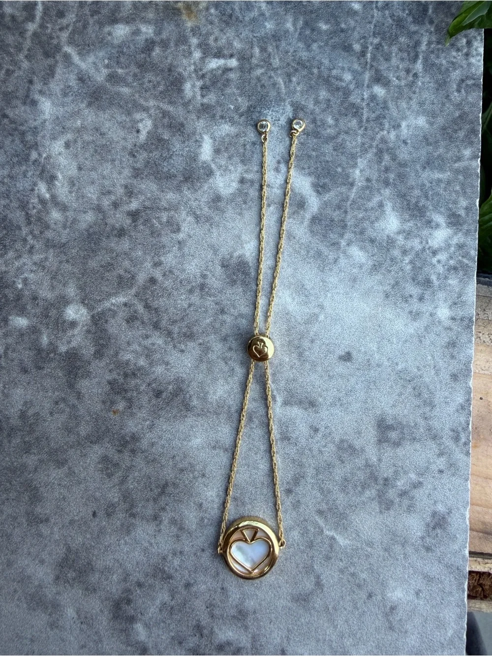 kate spade Gold tone Heart Pendant Bracelet with Mother-of-Pearl - Picture 7 of 7